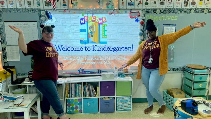 Mentor and Intern inside classroom
