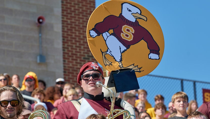 Baned member plays from the stands