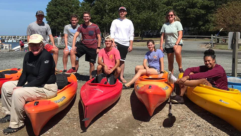 Students with Canoes