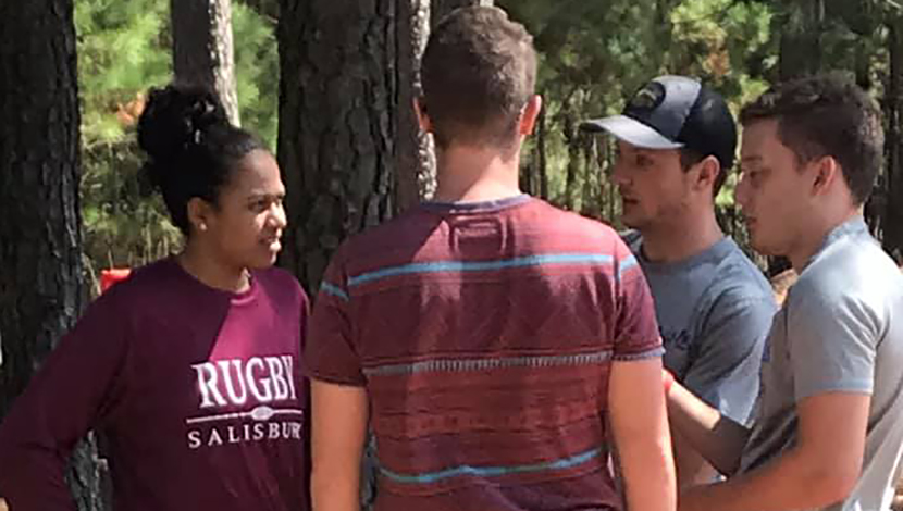Students in the Woods